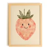 Oleka Wall Decorations>Canva with Natural Frame - Strawberry