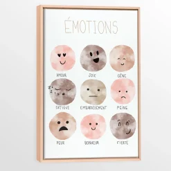 Oleka Wall Decorations>Canvas with Natural Wood Frame - Emotions