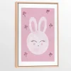 Oleka Wall Decorations>Canvas with Natural Wood Frame - Bunny