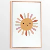 Oleka Wall Decorations>Canvas with Natural Wood Frame - Sun