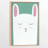 Oleka Canvas with Natural Wood Frame - Bunny