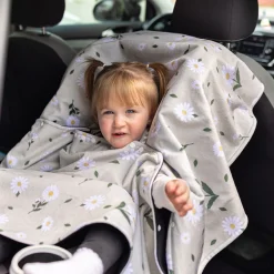 Kids/BOY Naélie Snowsuits|Snowsuits>Car Seat Poncho 0-6y - Daisies