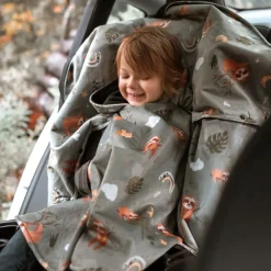 Kids/BOY Naélie Car Seat Poncho 0-6y - Sloth