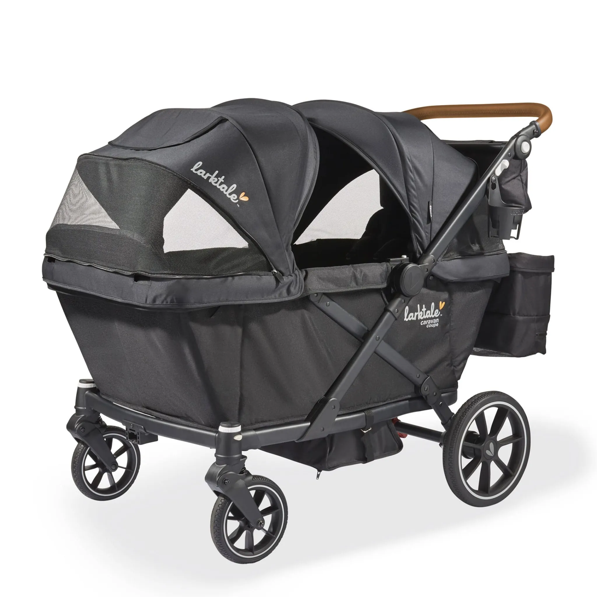 Kids Larktale Strollers|Strollers & Trailers>Caravan Coupe Quad V2 - Byron Black