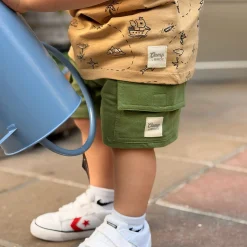Kids/BOY Camp by Birdz Cargo Green Short 2-8y
