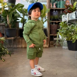 Kids/BOY Camp by Birdz Cargo Green Short 2-8y