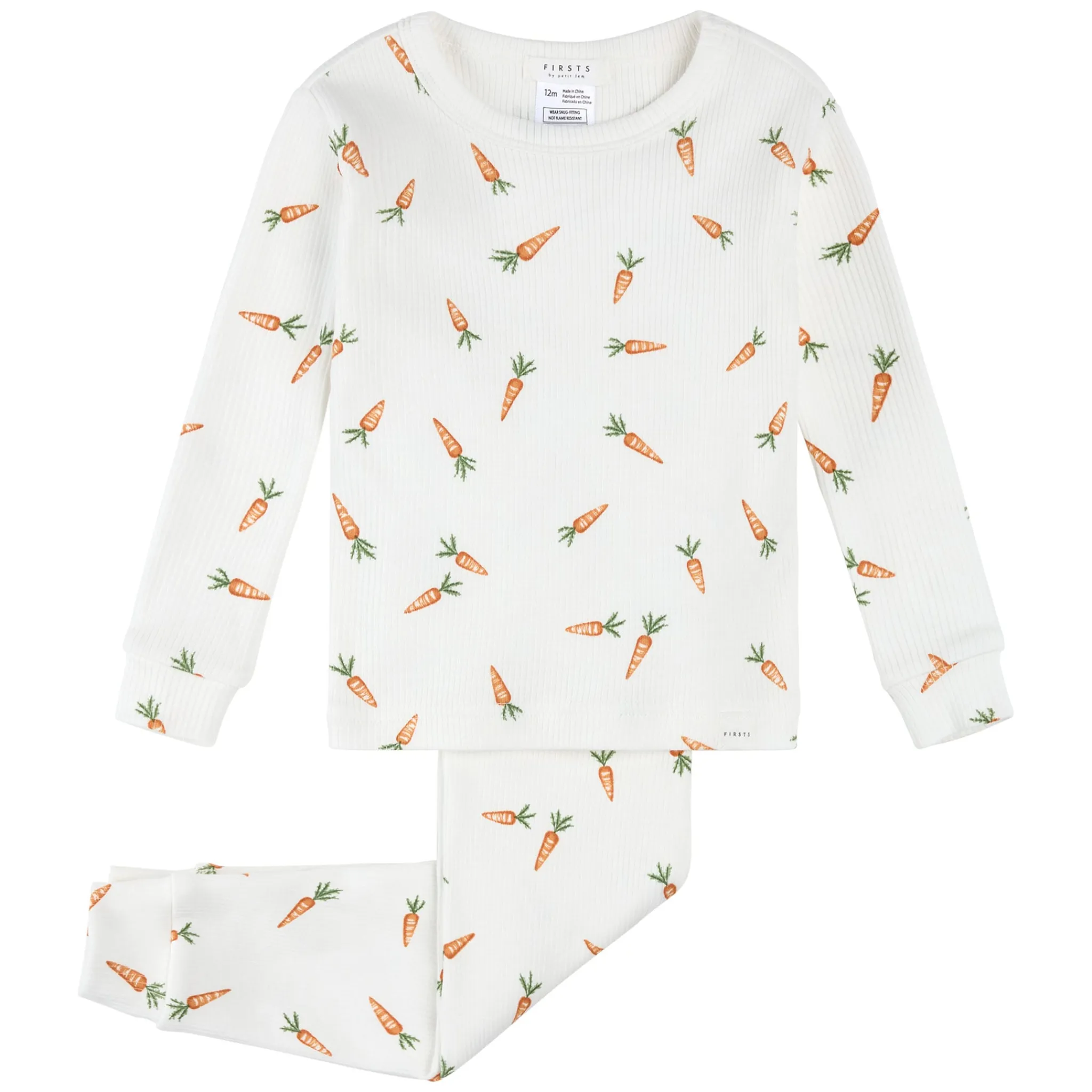 BOY Firsts par Petit Lem Pajamas|Pajamas>Carrots Bunnies Pajamas 12-24m