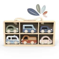 Kids Speedy Monkey Cars Display Case with 6 vehicules