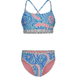 Kids Roxy Swimsuits>Cascais Floral Rev Bikini 7-16