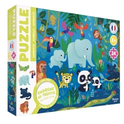 Kids Auzou Puzzles>Casse-Tête Cherche et Trouve des tout-petits - Les Animaux