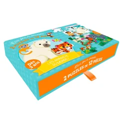 Kids Auzou Puzzles>Casse-Têtes 12 Pièces (2) - Les Animaux de Monde!