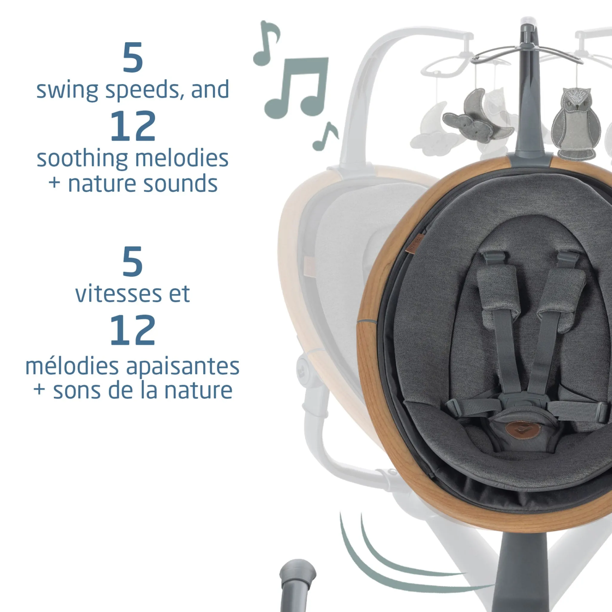 Maxi-cosi Swings & Rockers>Cassia Swing - Classic Graphite