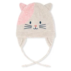 Deux par Deux Cat Knit Hat 6-24m