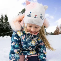 Deux par Deux Cat Knit Hat 6-24m