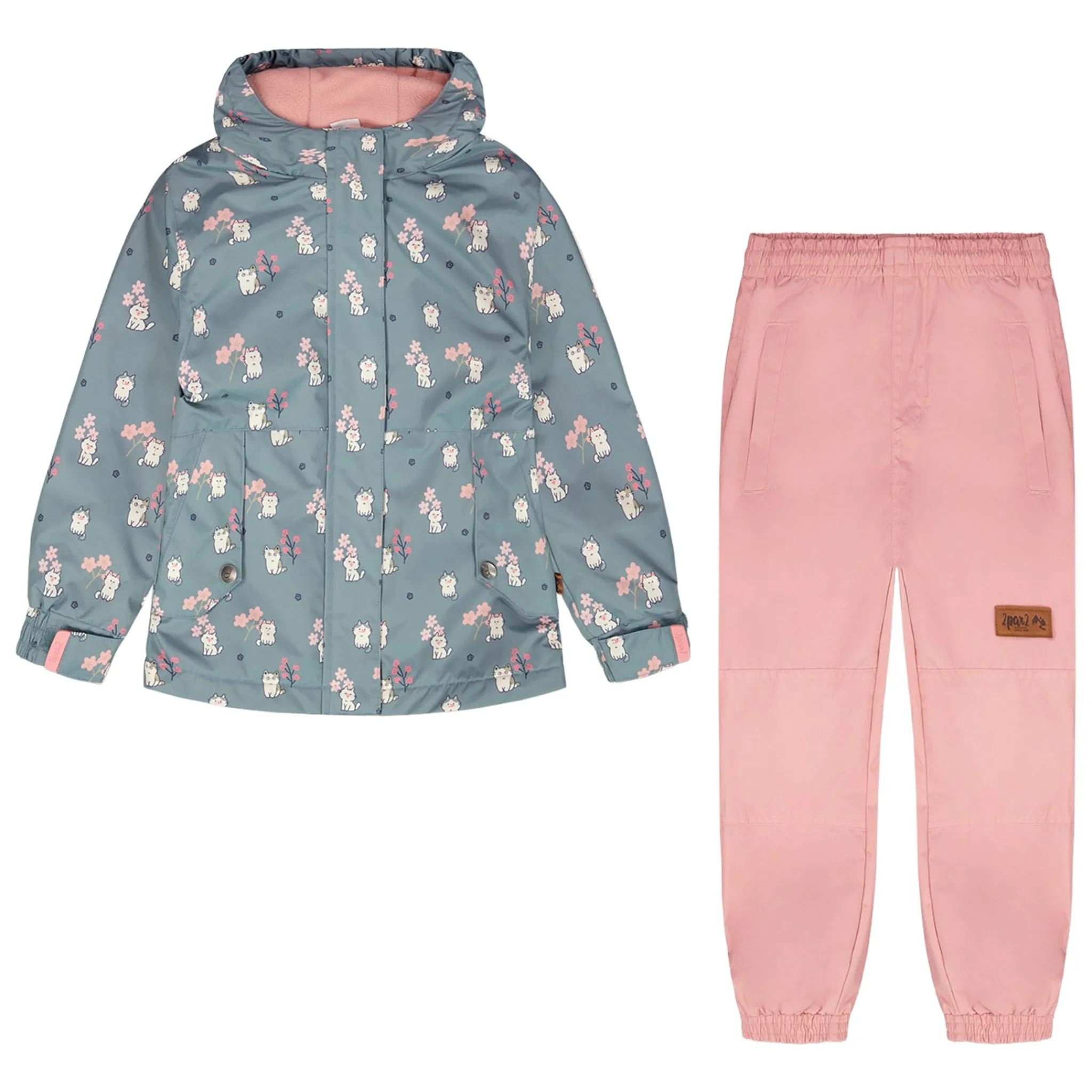 Kids Deux par Deux Outerwear>Cats 2pce Spring Set 2-6