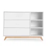 Dadada Baby Storage Furniture>Central Park 3-drawer - White / Natural