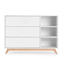 Dadada Baby Storage Furniture>Central Park 3-drawer - White / Natural
