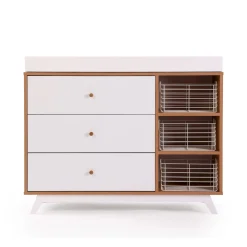 Dadada Baby Central Park 3-drawer - White / Red oak