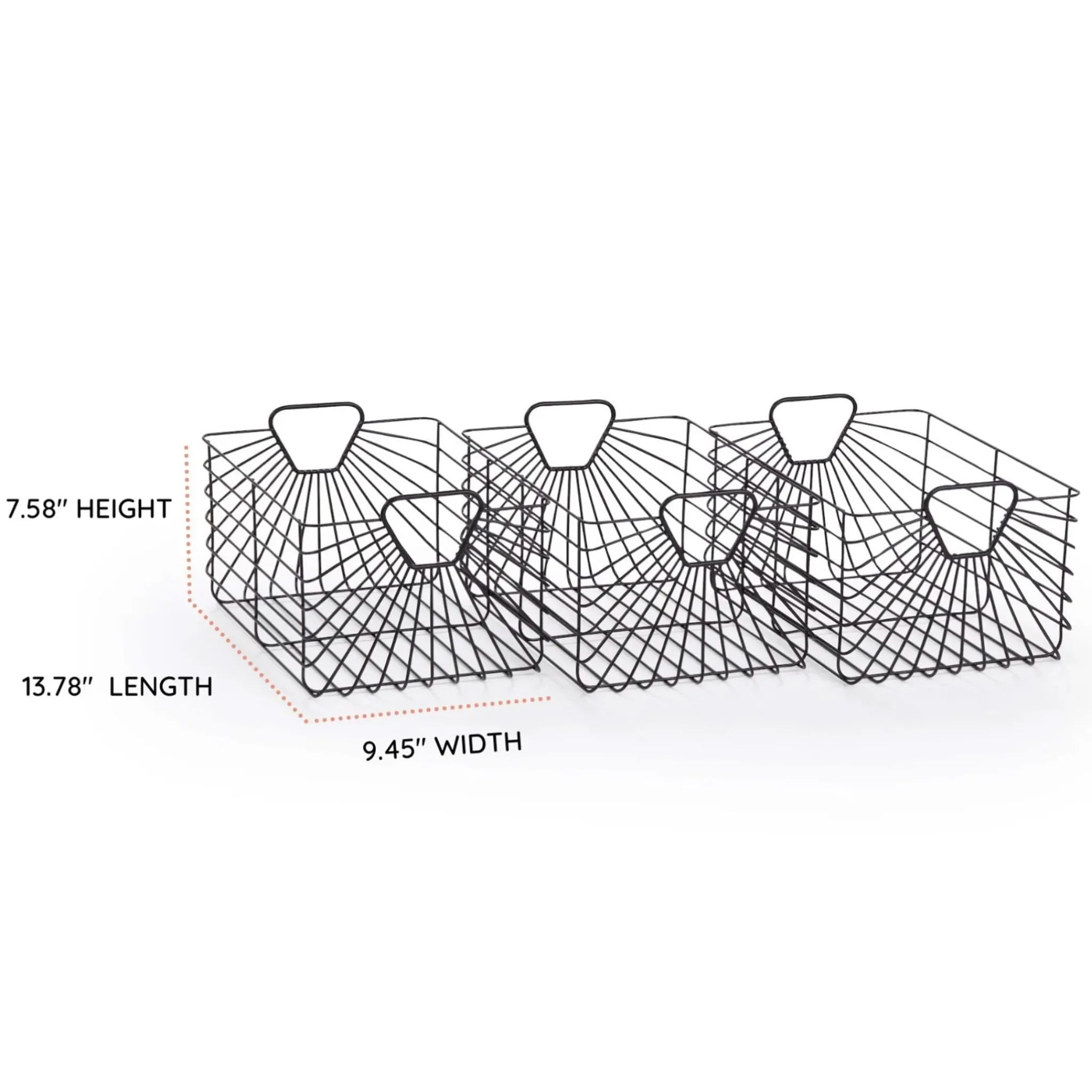 Dadada Baby Storage>Central Park Storage Baskets (Set Of 3) - Black