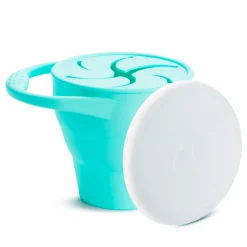 Kids Munchkin Breastfeeding|Snack Bags & Containers>C’est Silicone!™ Snack Catcher with Lid - Mint