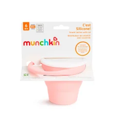 Kids Munchkin C’est Silicone!™ Snack Catcher with Lid - Coral