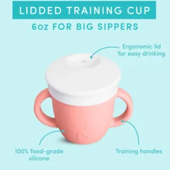 Kids Munchkin C’est Silicone!™ Training Cup 6oz - Coral