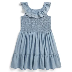 Kids Polo Ralph Lauren Dresses & Rompers>Chambray Dress 7-16y