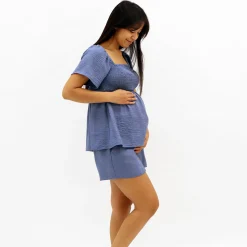 Bella Maternite Chambray Maternity Top