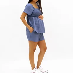 Bella Maternite Chambray Maternity Top