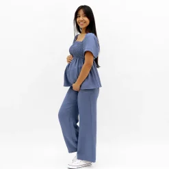 Bella Maternite Chambray Maternity Top