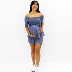 Bella Maternite Chambray Maternity Top