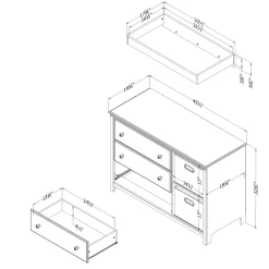 South Shore Changing table - Balka Pure White