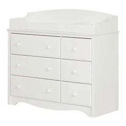 South Shore Changing table / Dresser with 6 Drawers Angel - White