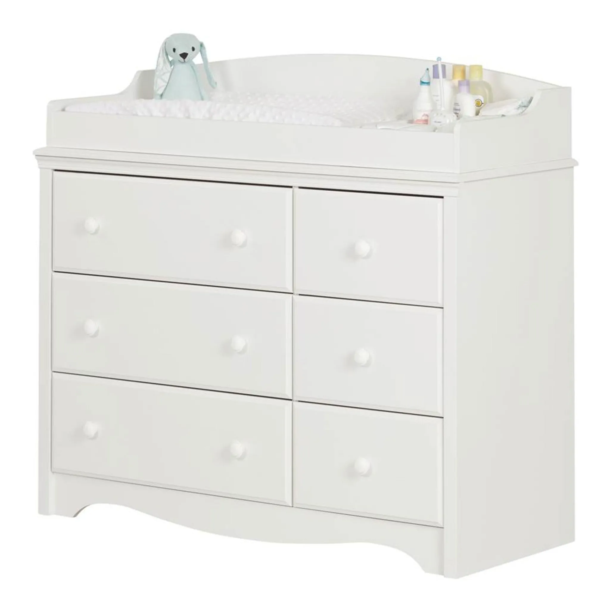 South Shore Changing table / Dresser with 6 Drawers Angel - White