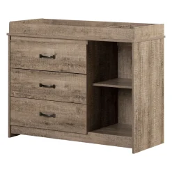 South Shore Changing Tables>Changing Table - Tassio Weathered Oak