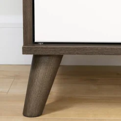 South Shore Changing Table Yodi - Natural Walnut / White