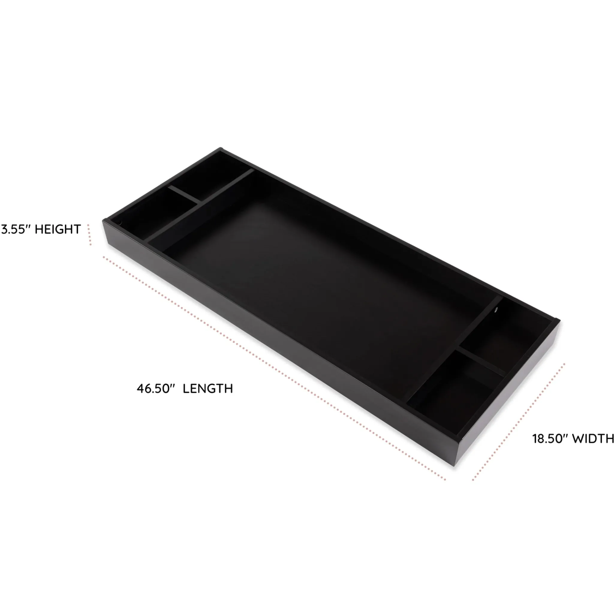 Dadada Baby Changing Tables>Changing Tray for Soho and Chicago Dressers - Black