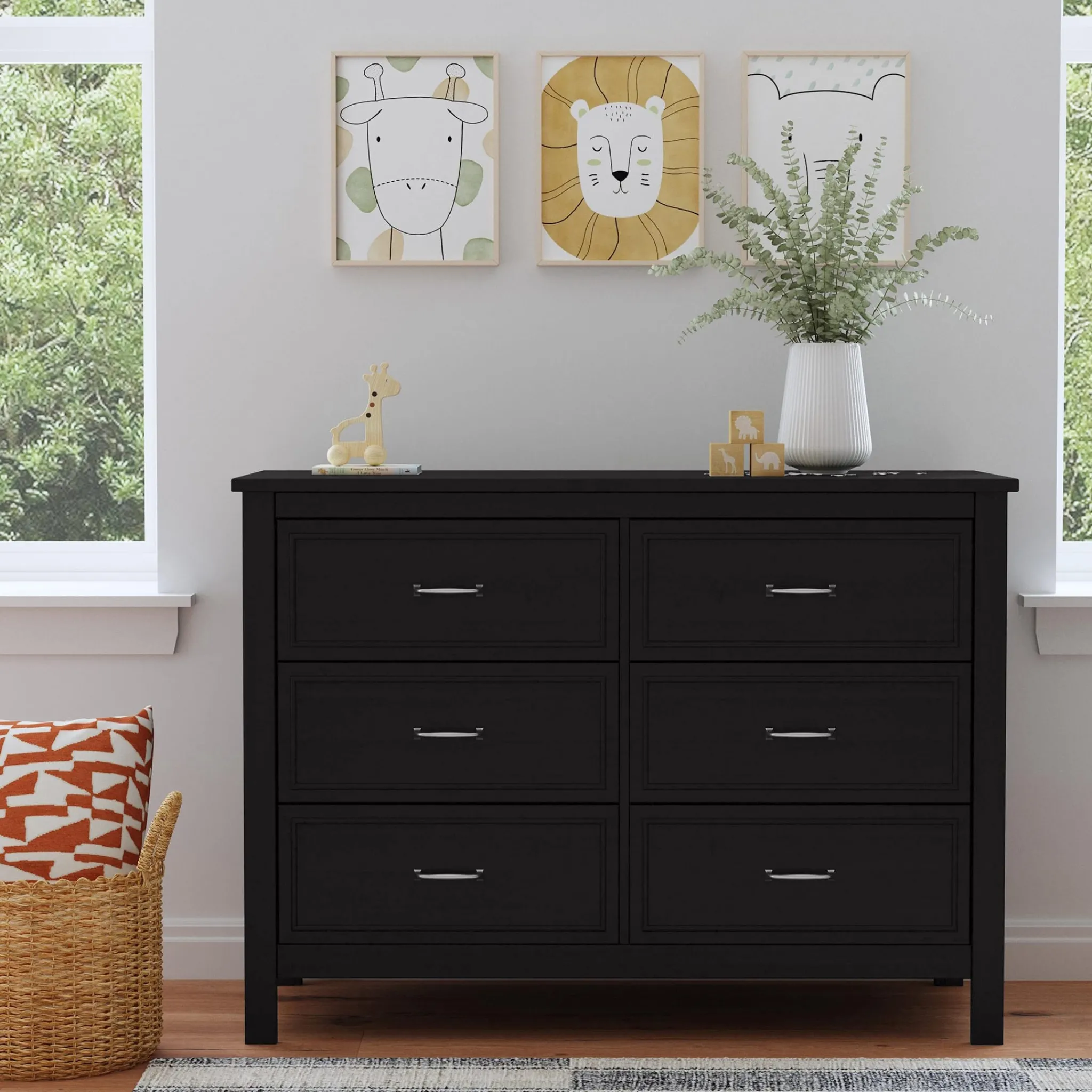 DaVinci Charlie 6-Drawer Double Dresser - Ebony