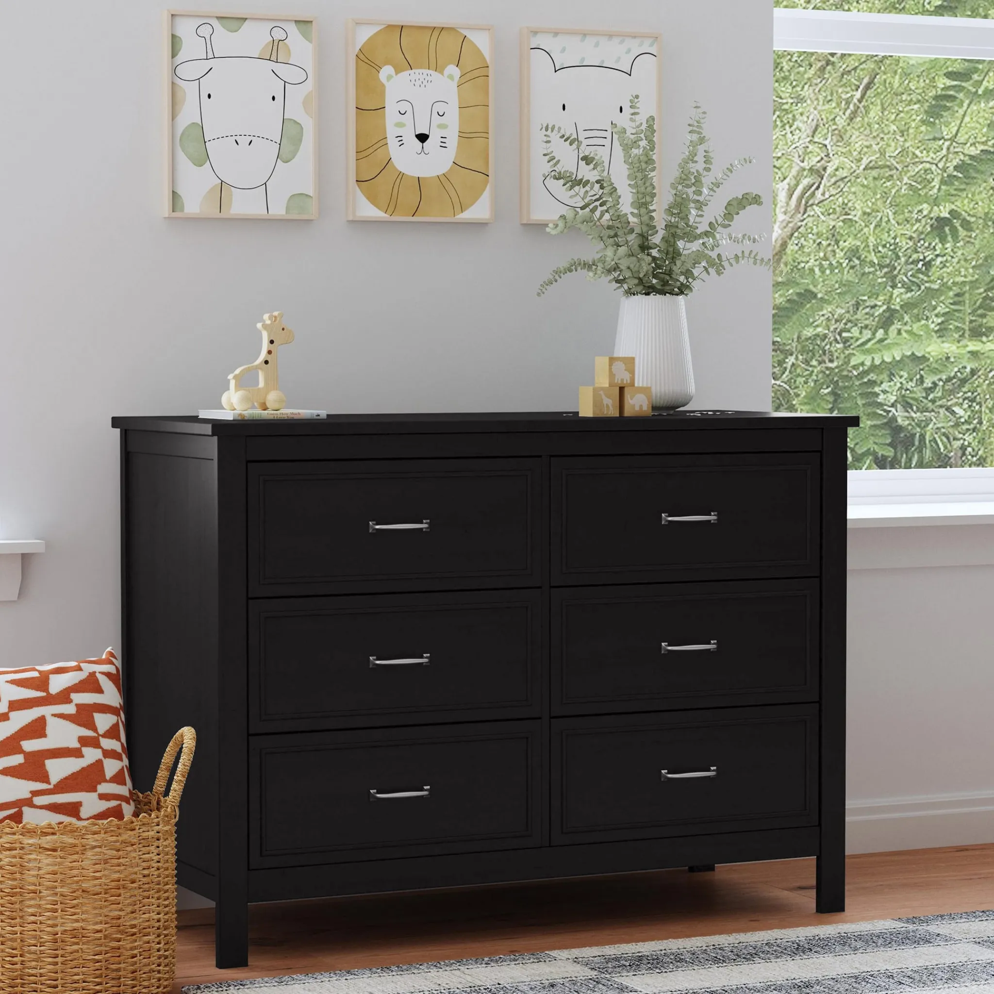 DaVinci Charlie 6-Drawer Double Dresser - Ebony