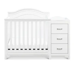 DaVinci Charlie 4-in-1 Convertible Mini Crib & Changer - White