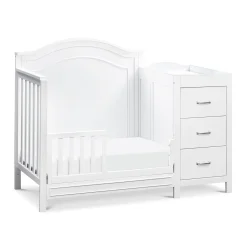 DaVinci Charlie 4-in-1 Convertible Mini Crib & Changer - White
