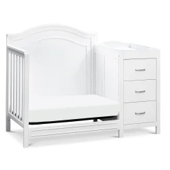DaVinci Charlie 4-in-1 Convertible Mini Crib & Changer - White