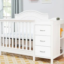 DaVinci Charlie 4-in-1 Convertible Mini Crib & Changer - White