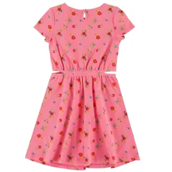 Kids Look Charm Printed Rib Dress 7-14y
