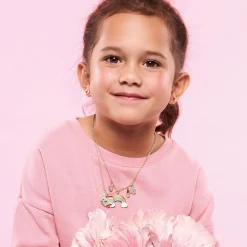 Girl Nation Charming Whimsy Necklace and Earring Gift Set - Cloud Luvs Rainbow
