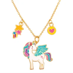 Girl Nation Charming Whimsy Necklace and Earring Gift Set - Unicorn Dreams