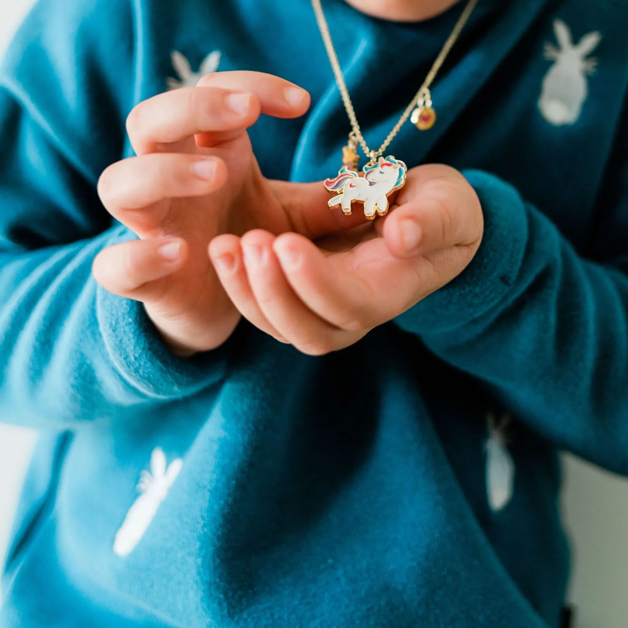 Girl Nation Charming Whimsy Necklace and Earring Gift Set - Unicorn Dreams