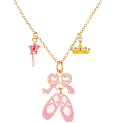 Girl Nation Charming Whimsy Necklace and Earring Gift Set - Ballet Shoes