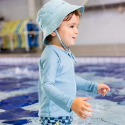 BOY Nano Swimsuits>Checkered Ls Uv Swimsuit 6-24m