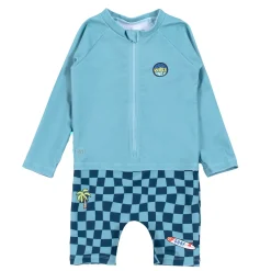 Kids/BOY Nano Checkered Uv Ls Swimsuit 2-4